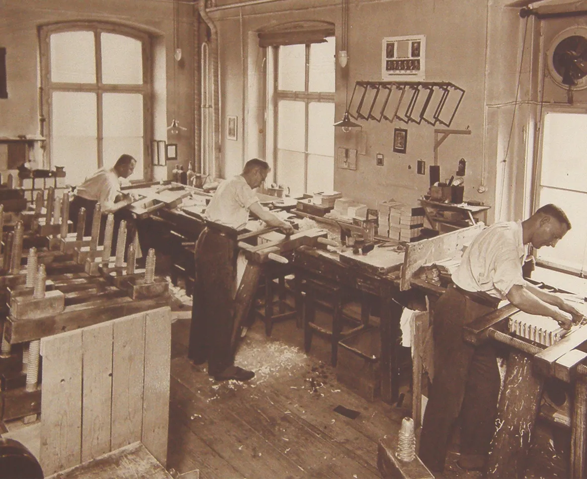 Altes Foto der Druckerei