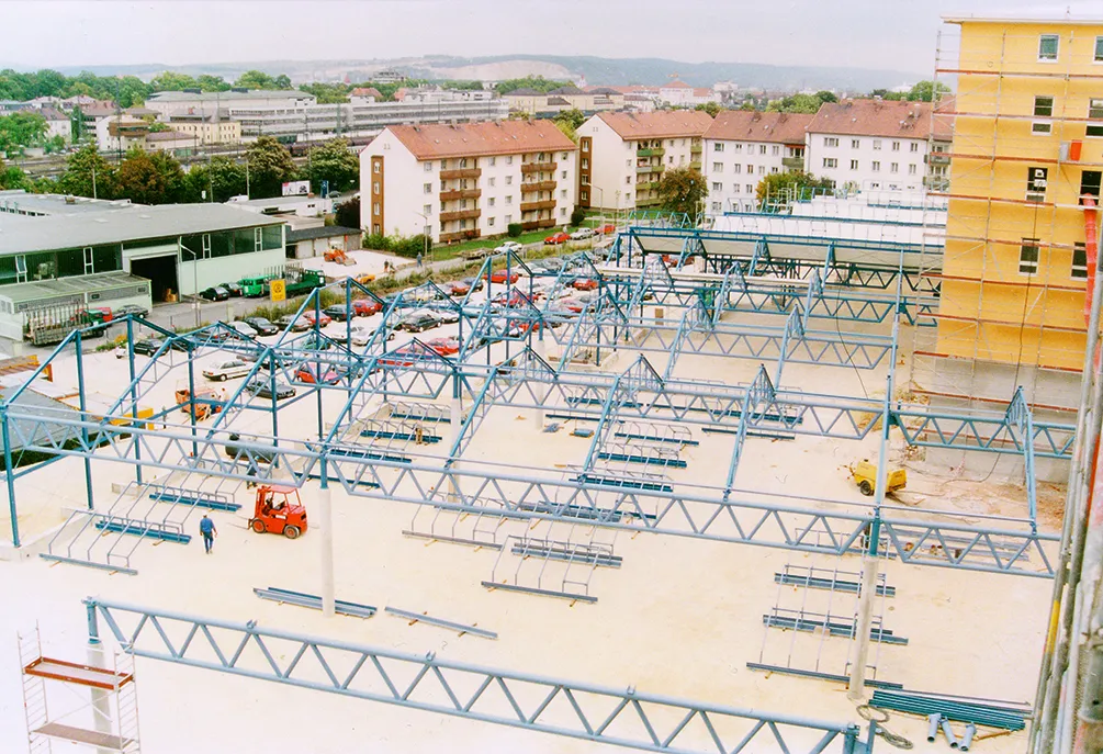 Foto von der Baustelle der Produktionshalle